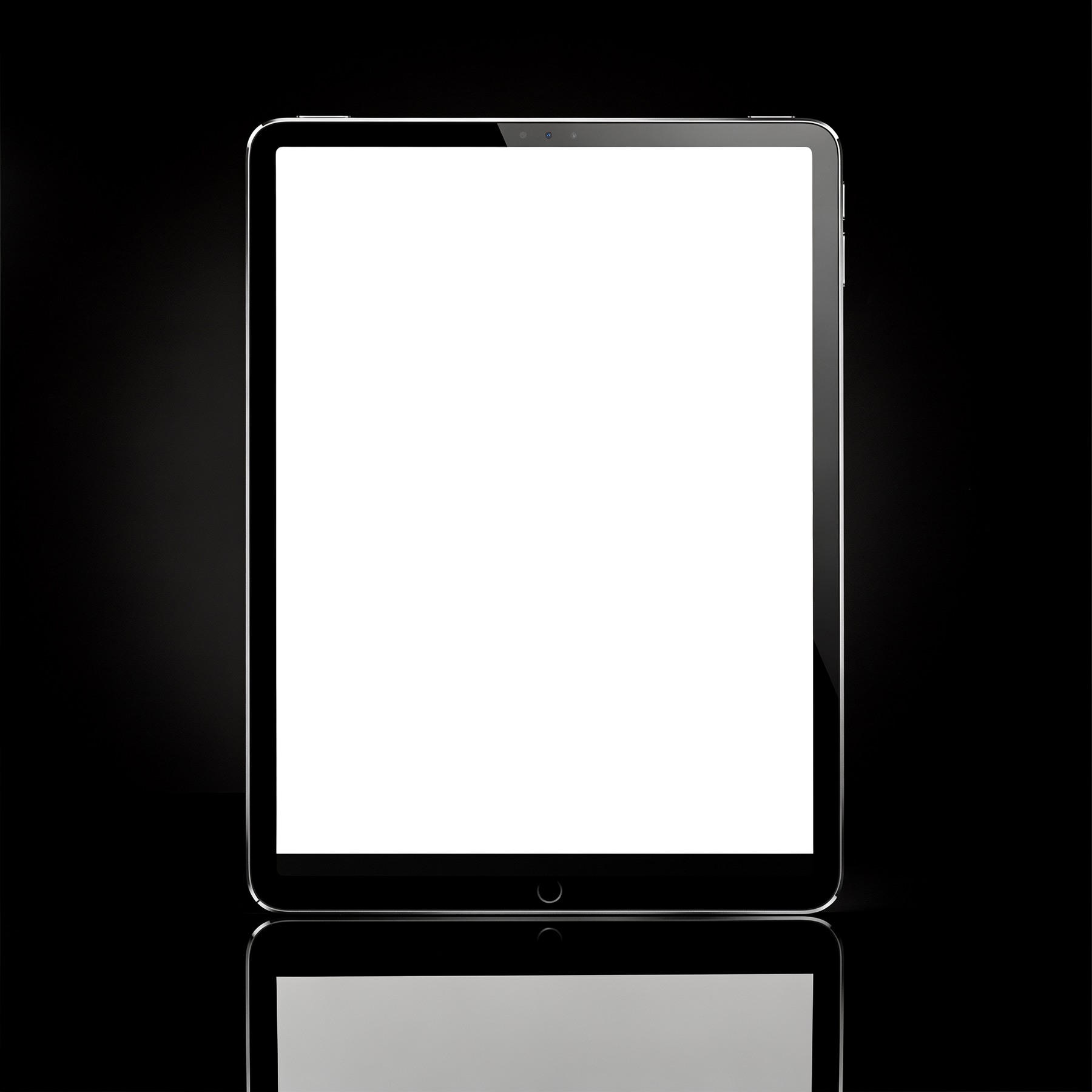 Generic Reflection Glossy Black iPad Mockup | Transparent Screen PNG Download | Commercial Licence | bulkmockup