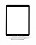 Generic Standing White Bg iPad Mockup | High-Resolution Transparent PNG | bulkmockup | Commercial Use | MockupBulk