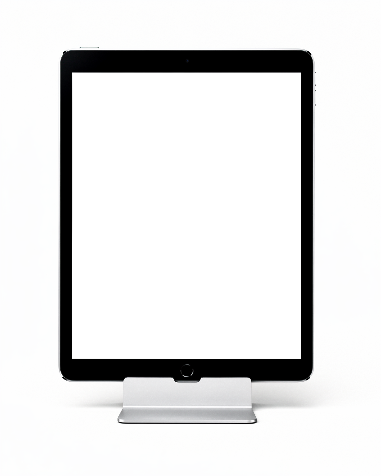 Generic Standing White Bg iPad Mockup | High-Resolution Transparent PNG | bulkmockup | Commercial Use | MockupBulk