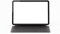 iPad Mockup — Generic With Keyboard White Bg — High-Res PNG with Transparent Screen | Commercial Use | bulkmockup | MockupBulk