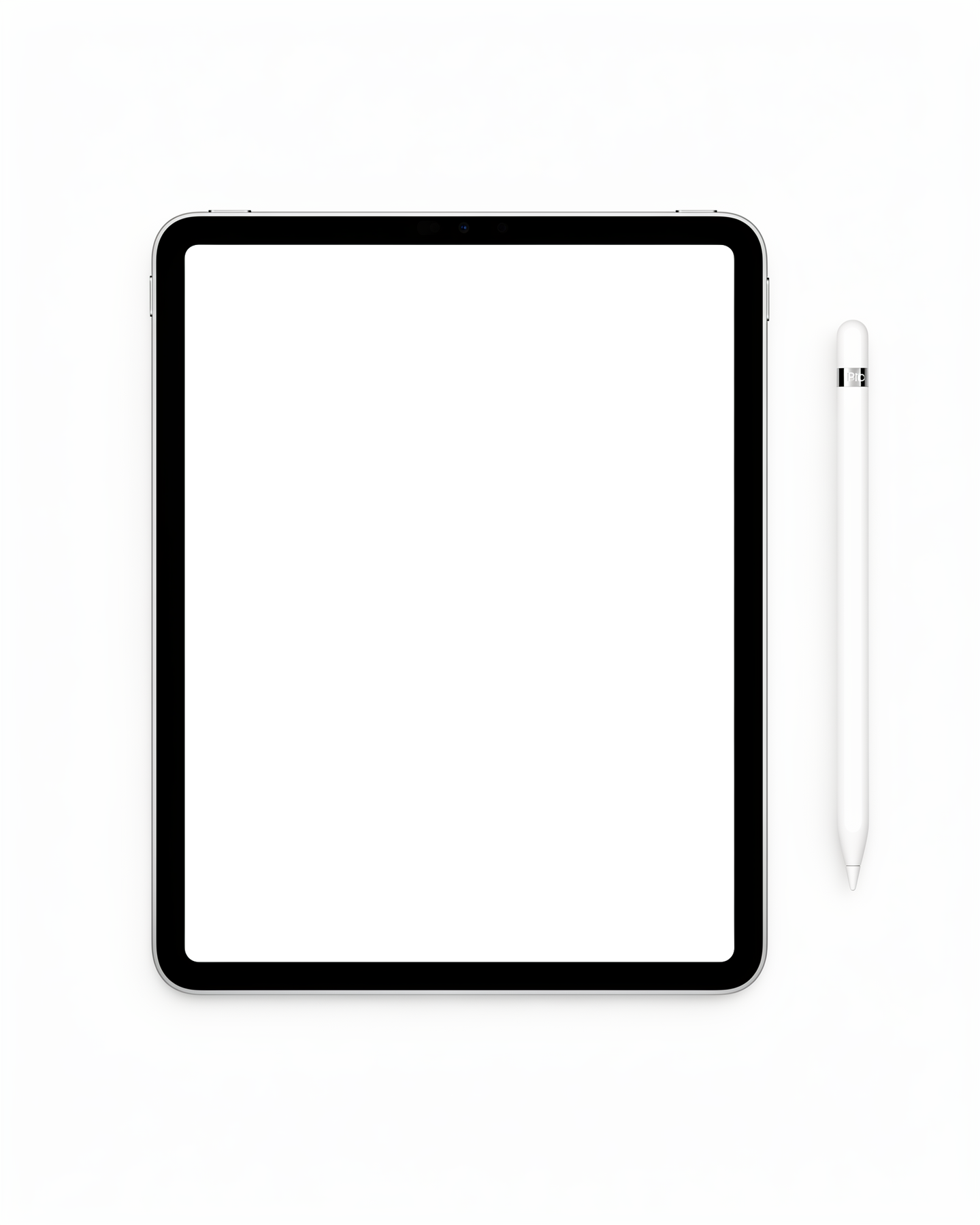 Generic With Stylus White Bg iPad Mockup | Instant PNG Download | Transparent Screen | Commercial Use | MockupBulk