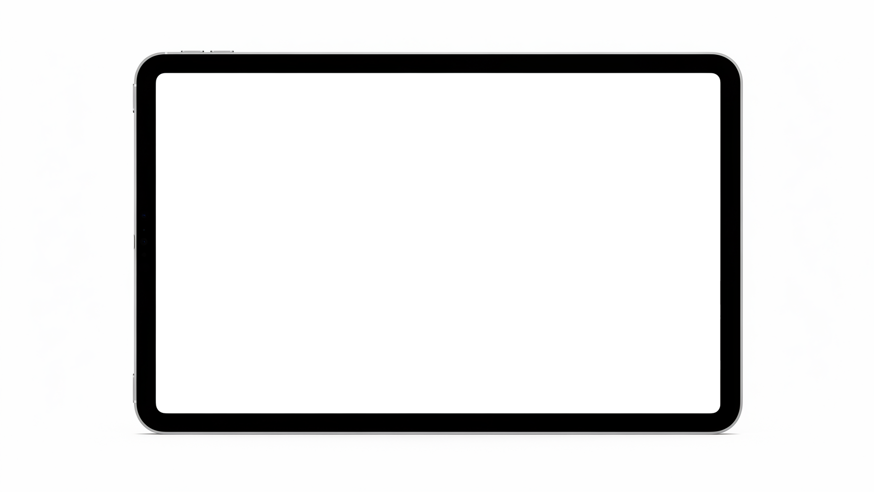 iPad Mockup — Isolated Front Flat Landscape — bulkmockup Transparent Mockup | PNG Download | Commercial Use | MockupBulk
