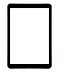 iPad Mockup — Isolated Front Flat Landscape — High-Resolution Transparent PNG | bulkmockup | Commercial Use | MockupBulk