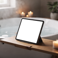 iPad Mockup | No P Bath Shelf | Transparent Screen PNG Download | Commercial Licence | bulkmockup