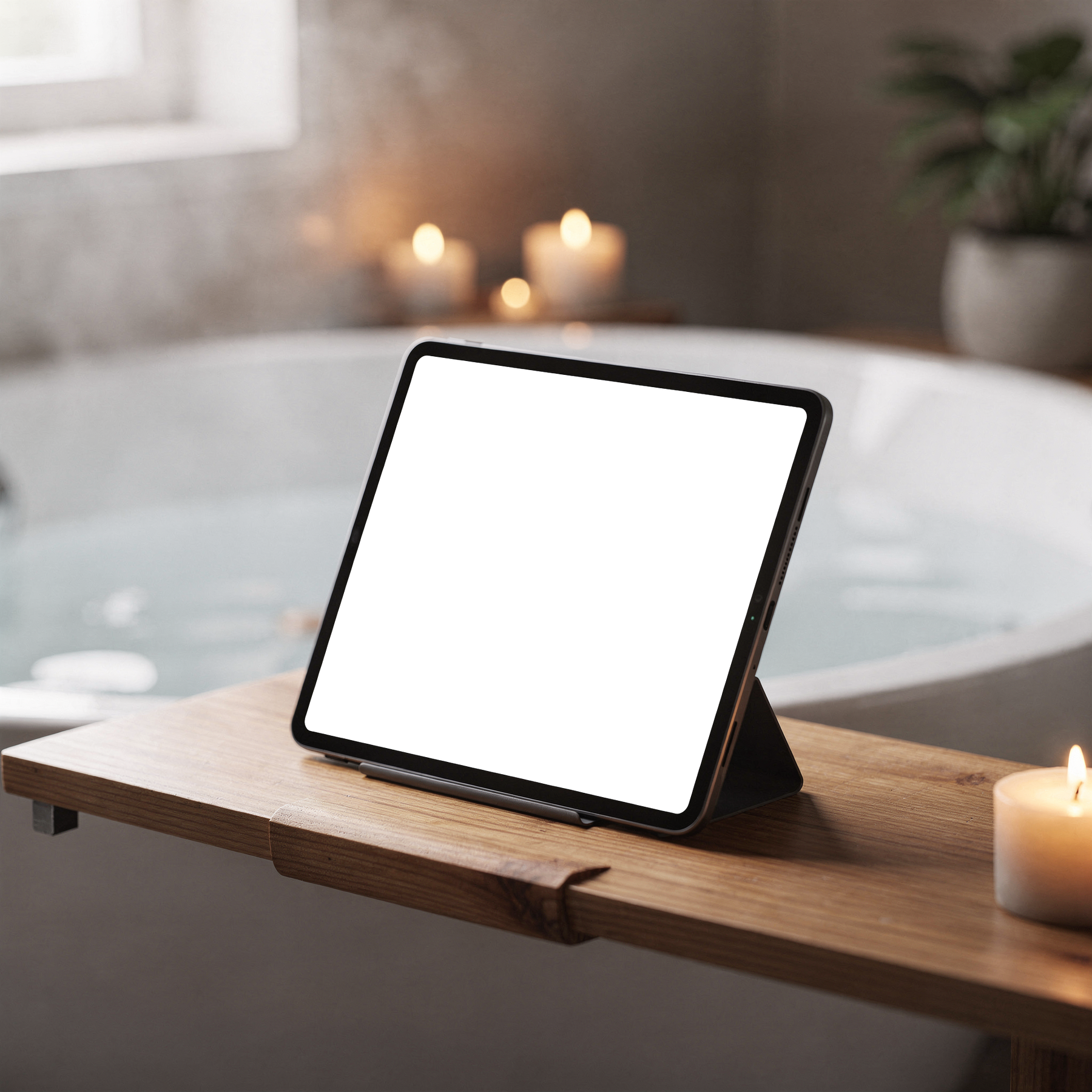 iPad Mockup | No P Bath Shelf | Transparent Screen PNG Download | Commercial Licence | bulkmockup