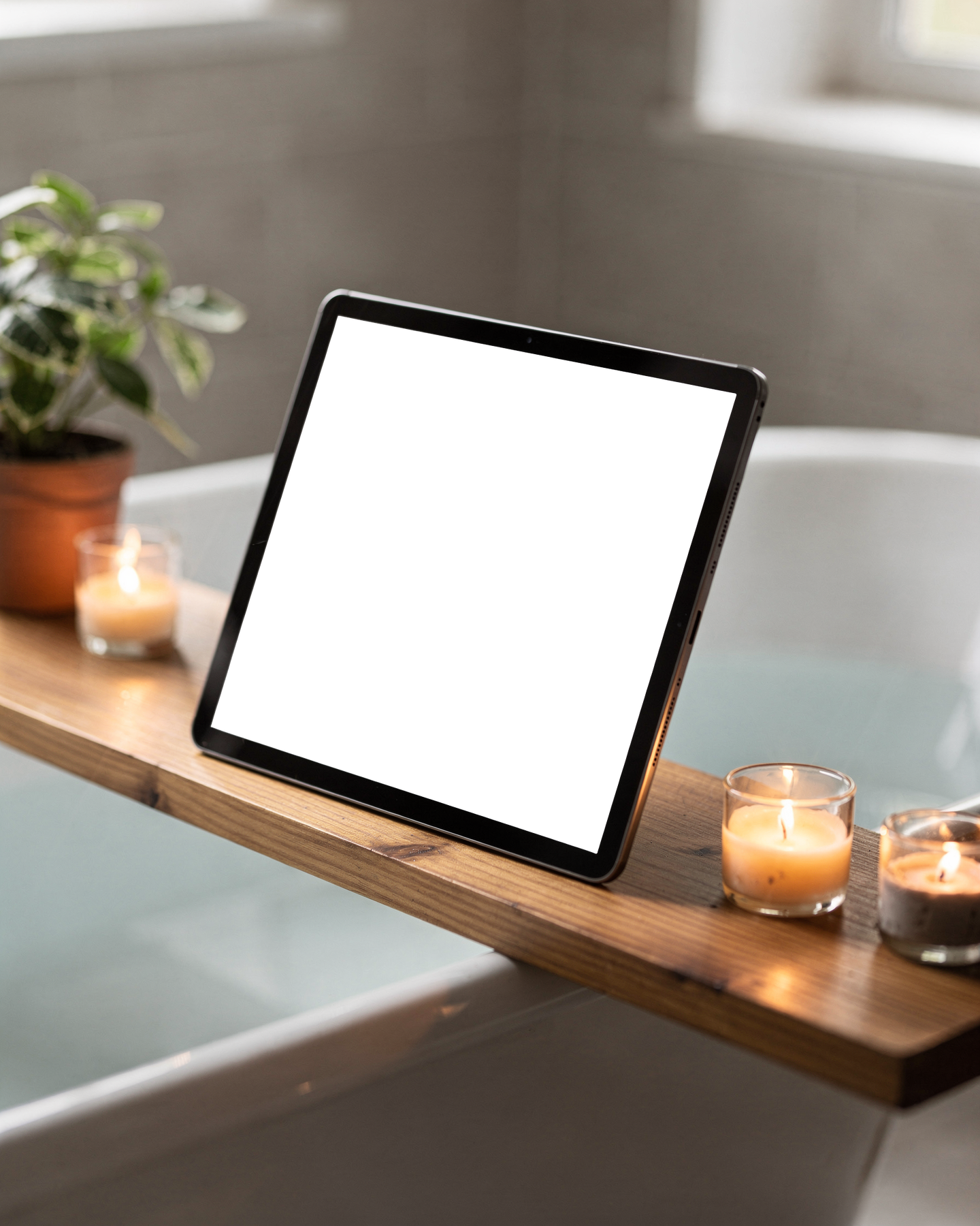 iPad Mockup | No P Bath Shelf | Device Mockup PNG | bulkmockup | Commercial Licence Included | MockupBulk
