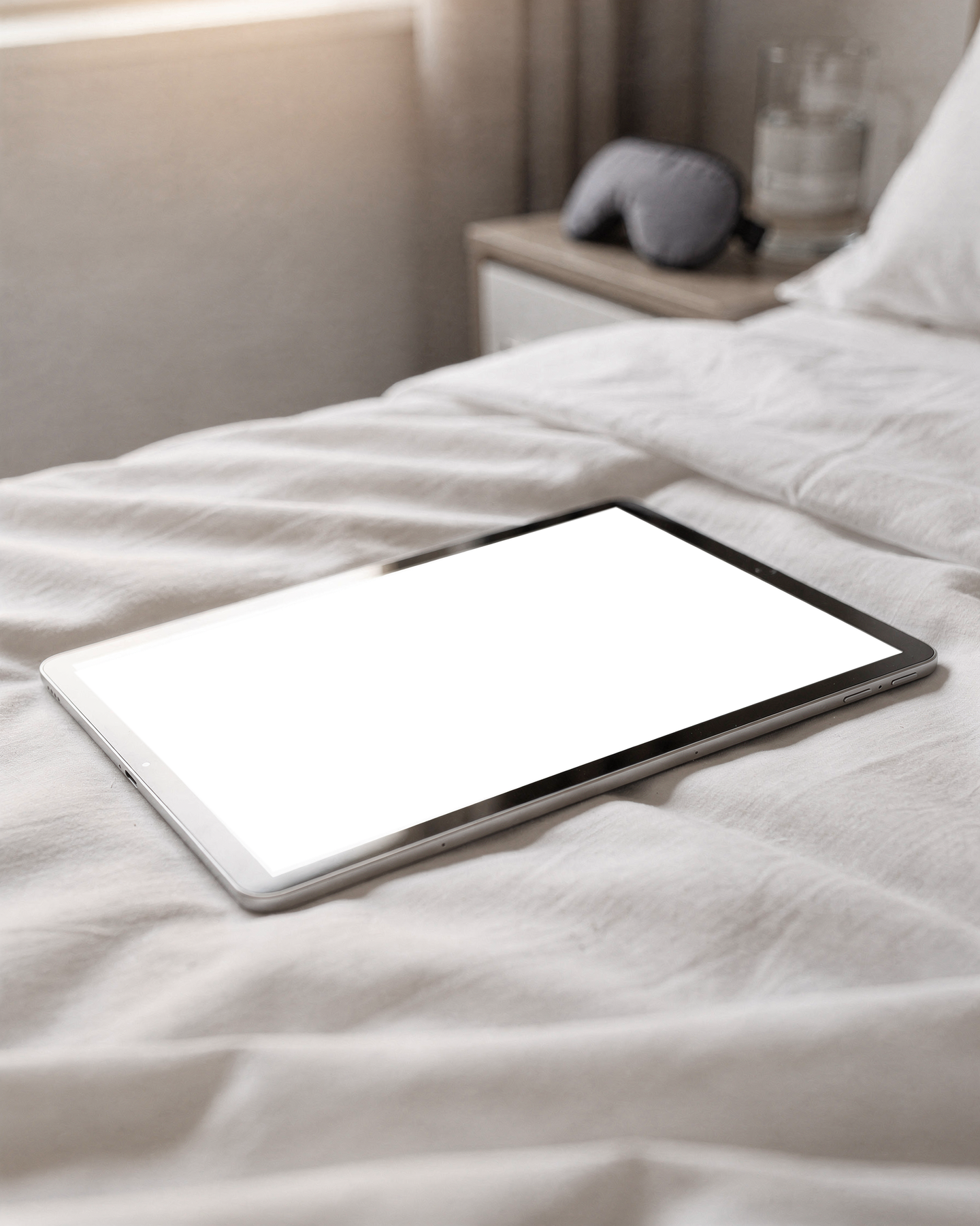 iPad, No P Bed Morning | Instant PNG Download | Transparent Screen | Commercial Use | MockupBulk