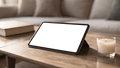 iPad Mockup | No P Coffee Table Candle | bulkmockup PNG Template | Transparent Display | Commercial Use | MockupBulk