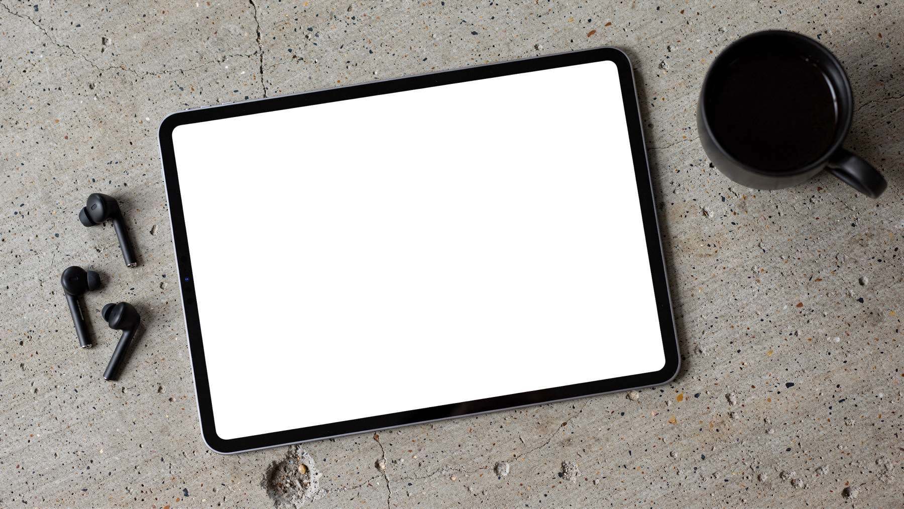 No P Concrete Industrial iPad Mockup | High-Res PNG with Transparent Screen | Commercial Use | bulkmockup | MockupBulk