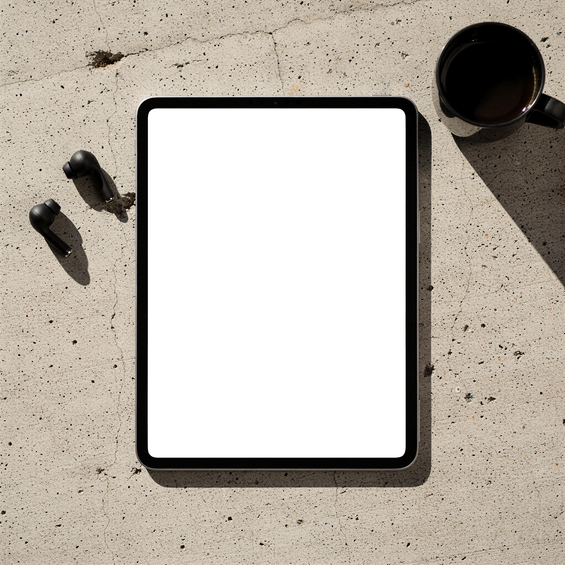 No P Concrete Industrial iPad Mockup | Instant PNG Download | Transparent Screen | Commercial Use | MockupBulk