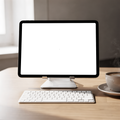 iPad Mockup | No P Desk Stand Keyboard | PNG Screen Template | bulkmockup Instant Download | Commercial Licence | MockupBulk