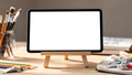 iPad Mockup — No P Easel Art — Screen Mockup PNG | bulkmockup Download | For UI/UX Designers | MockupBulk