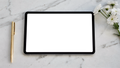 iPad Mockup | No P Marble Luxury | High-Res PNG Mockup | bulkmockup | Commercial Licence | MockupBulk