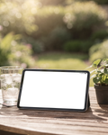 iPad Mockup | No P Outdoor Table Summer | PNG Screen Template | bulkmockup Instant Download | Commercial Licence | MockupBulk