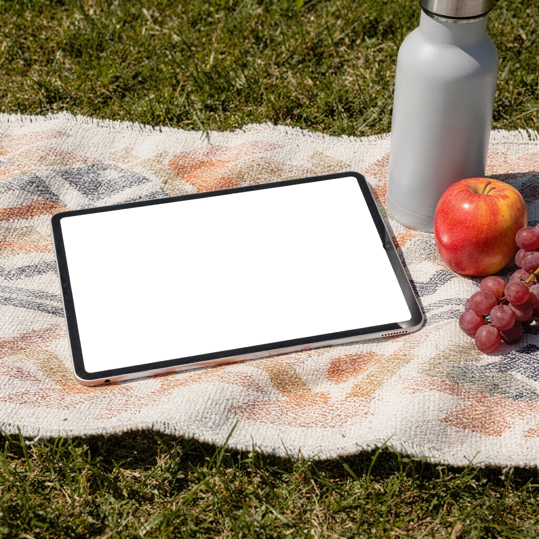 iPad, No P Picnic Blanket | PNG Screen Template | bulkmockup Instant Download | Commercial Licence | MockupBulk