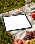 No P Picnic Blanket iPad Mockup | Screen Mockup PNG | bulkmockup Download | For UI/UX Designers | MockupBulk
