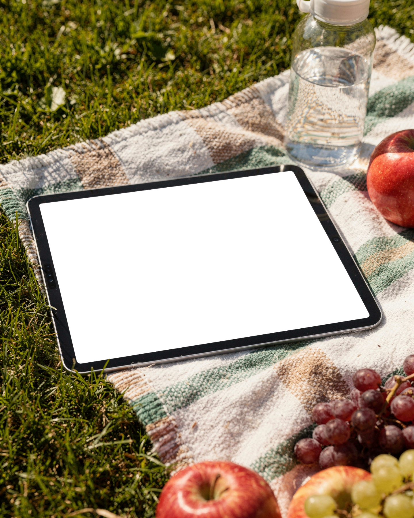 No P Picnic Blanket iPad Mockup | Screen Mockup PNG | bulkmockup Download | For UI/UX Designers | MockupBulk