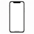iPhone, Generic Angled White Bg | bulkmockup PNG Template | Transparent Display | Commercial Use | MockupBulk