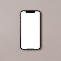 Generic Flat Grey Bg iPhone Mockup | Transparent Screen PNG Download | Commercial Licence | bulkmockup
