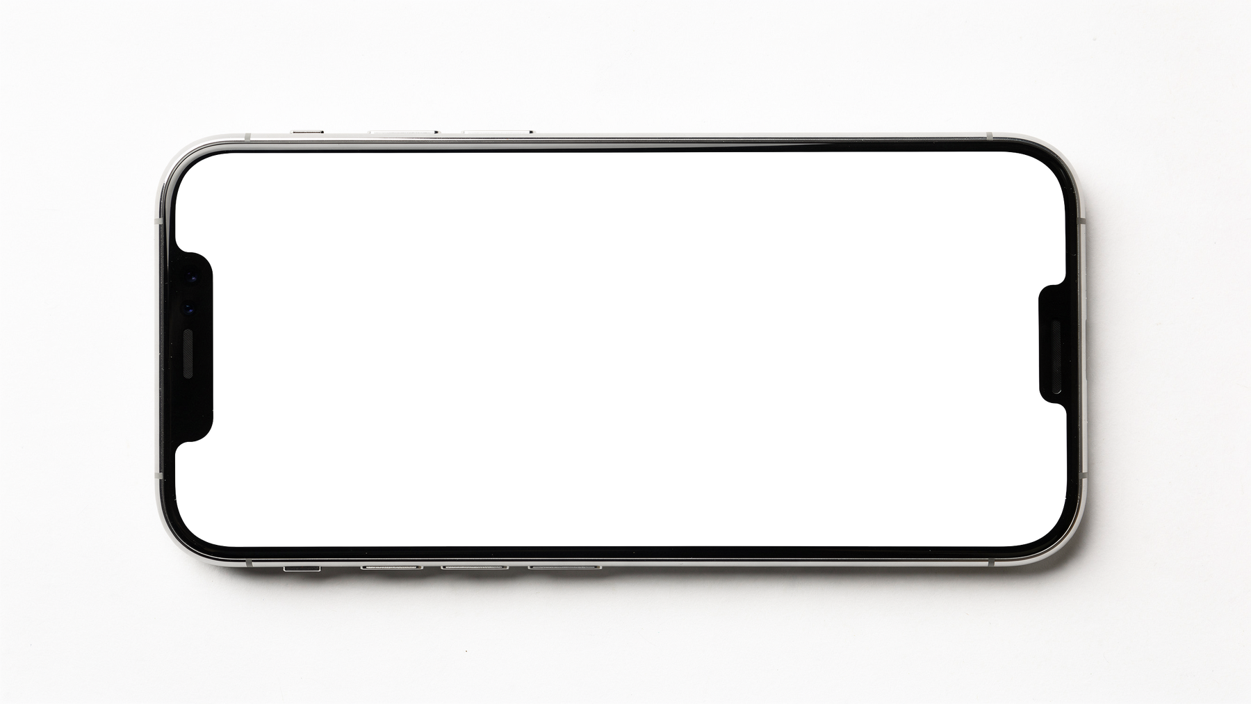 iPhone Mockup | Generic Flat Landscape | High-Res PNG Mockup | bulkmockup | Commercial Licence | MockupBulk