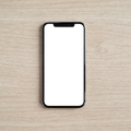 Generic Flat Wood Bg iPhone Mockup | High-Res PNG with Transparent Screen | Commercial Use | bulkmockup | MockupBulk