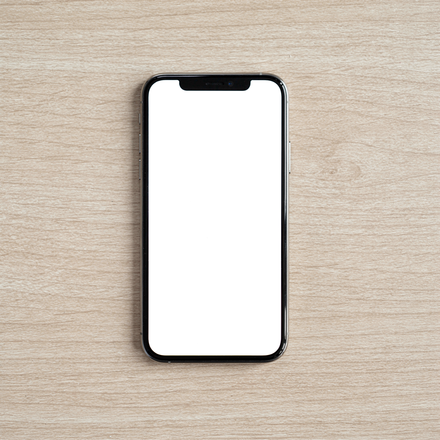 Generic Flat Wood Bg iPhone Mockup | High-Res PNG with Transparent Screen | Commercial Use | bulkmockup | MockupBulk