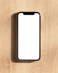 iPhone, Generic Flat Wood Bg | Screen Mockup PNG | bulkmockup Download | For UI/UX Designers | MockupBulk