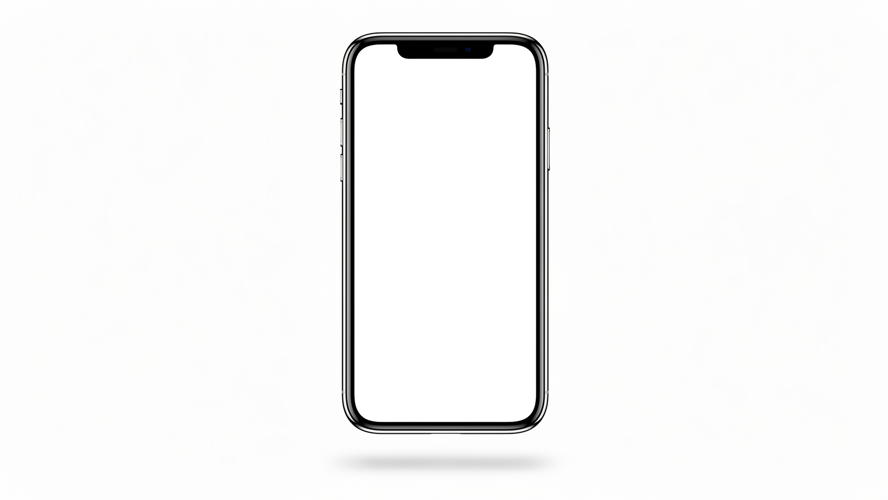 iPhone, Generic Levitating Shadow | Device Mockup PNG | bulkmockup | Commercial Licence Included | MockupBulk
