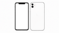 Generic Pair Front Back iPhone Mockup | bulkmockup PNG Template | Transparent Display | Commercial Use | MockupBulk