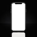 Generic Reflection Glossy Black iPhone Mockup | Screen Mockup PNG | bulkmockup Download | For UI/UX Designers | MockupBulk