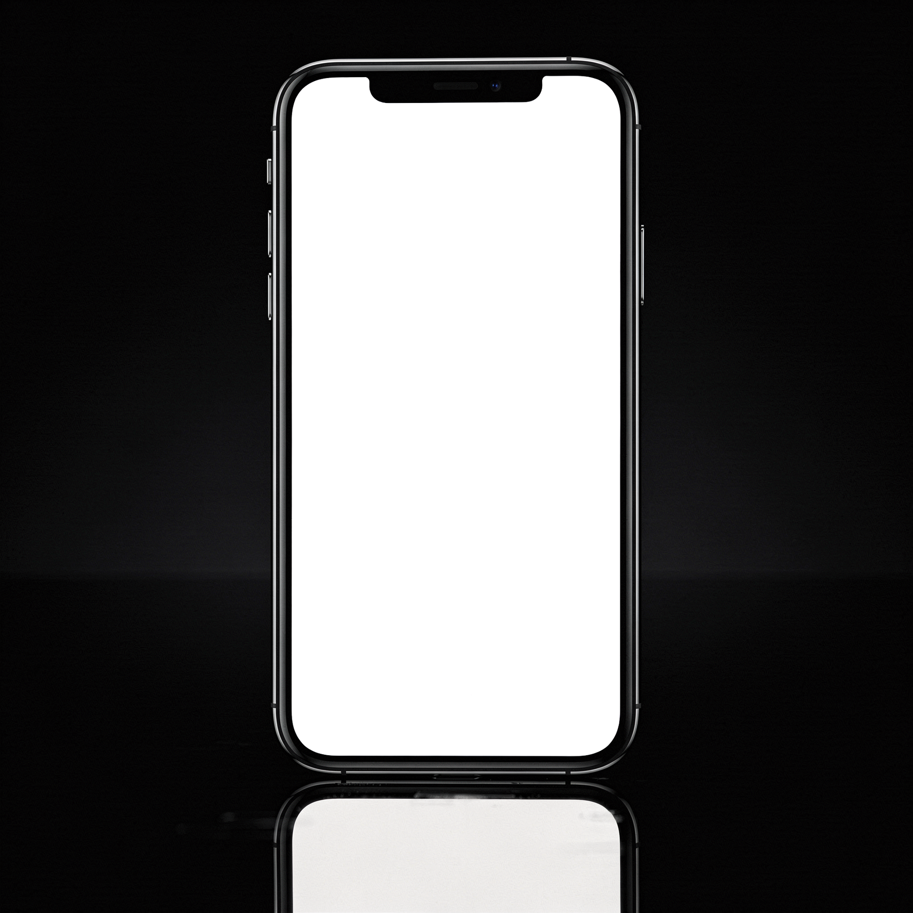 Generic Reflection Glossy Black iPhone Mockup | Screen Mockup PNG | bulkmockup Download | For UI/UX Designers | MockupBulk
