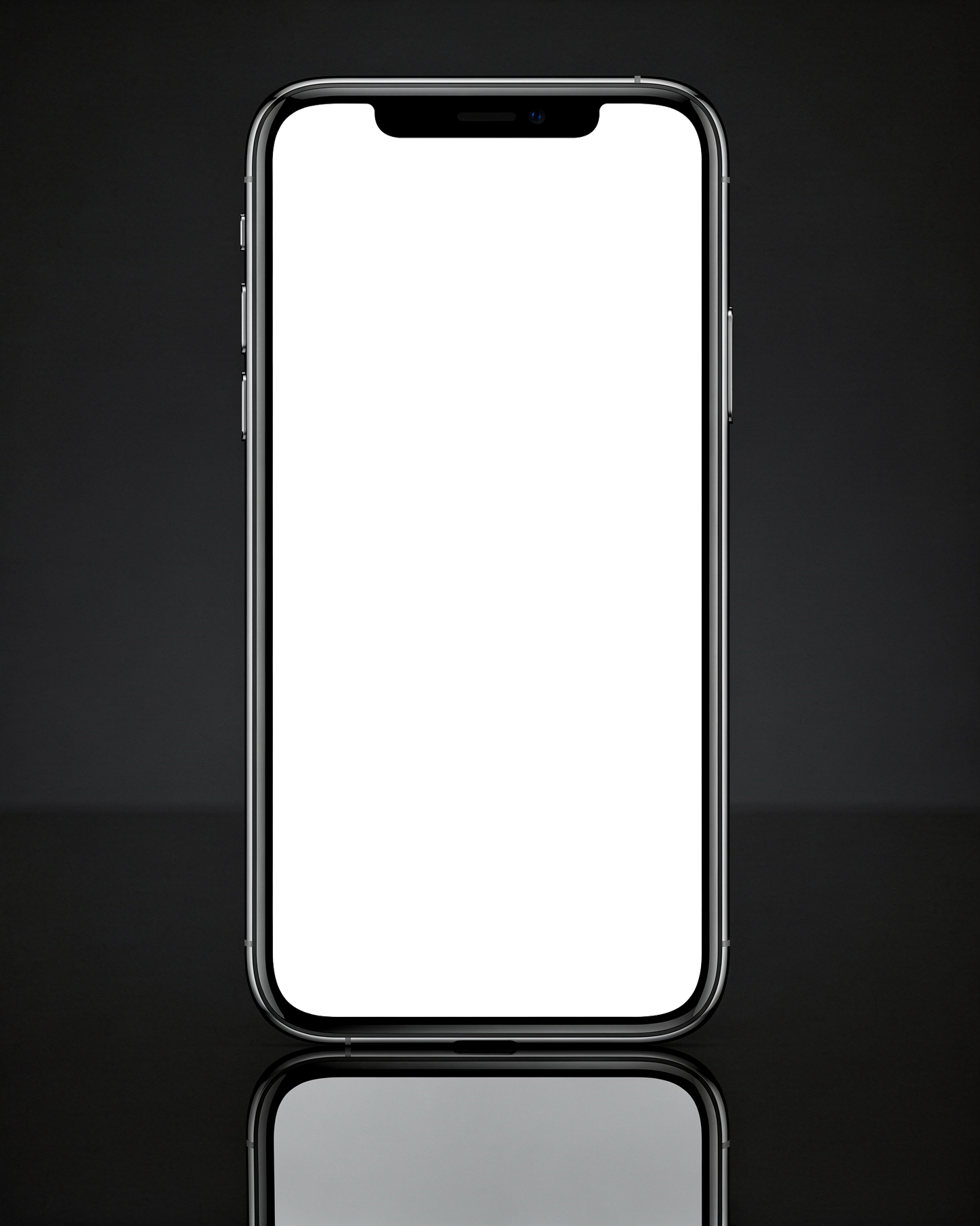 Generic Reflection Glossy Black iPhone Mockup | Device Mockup PNG | bulkmockup | Commercial Licence Included | MockupBulk