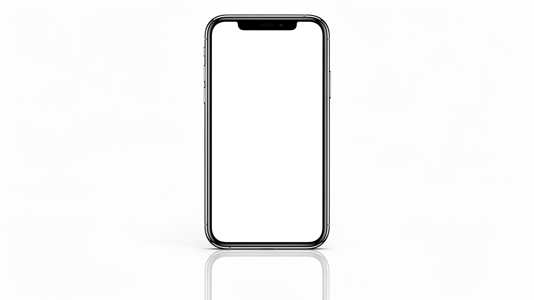 iPhone Mockup | Generic Reflection Glossy White | bulkmockup PNG Template | Transparent Display | Commercial Use | MockupBulk