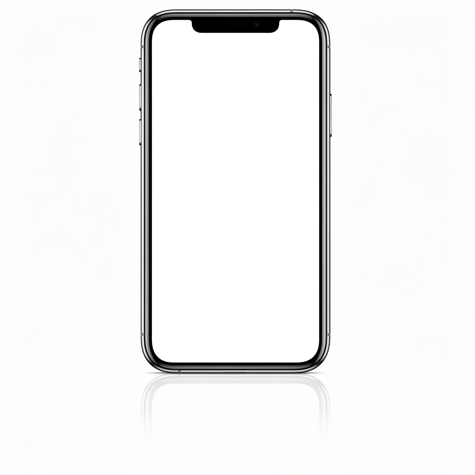 iPhone Mockup — Generic Reflection Glossy White — Device Mockup PNG | bulkmockup | Commercial Licence Included | MockupBulk