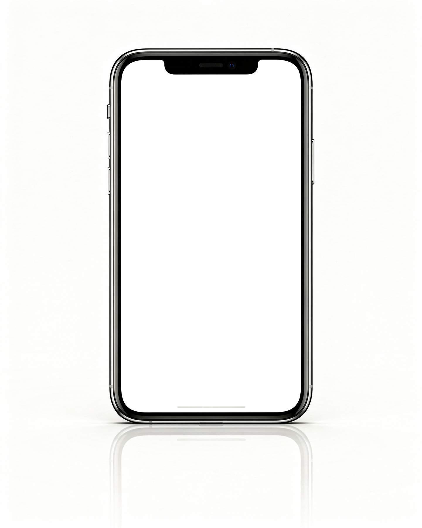 iPhone Mockup — Generic Reflection Glossy White — bulkmockup Transparent Mockup | PNG Download | Commercial Use | MockupBulk
