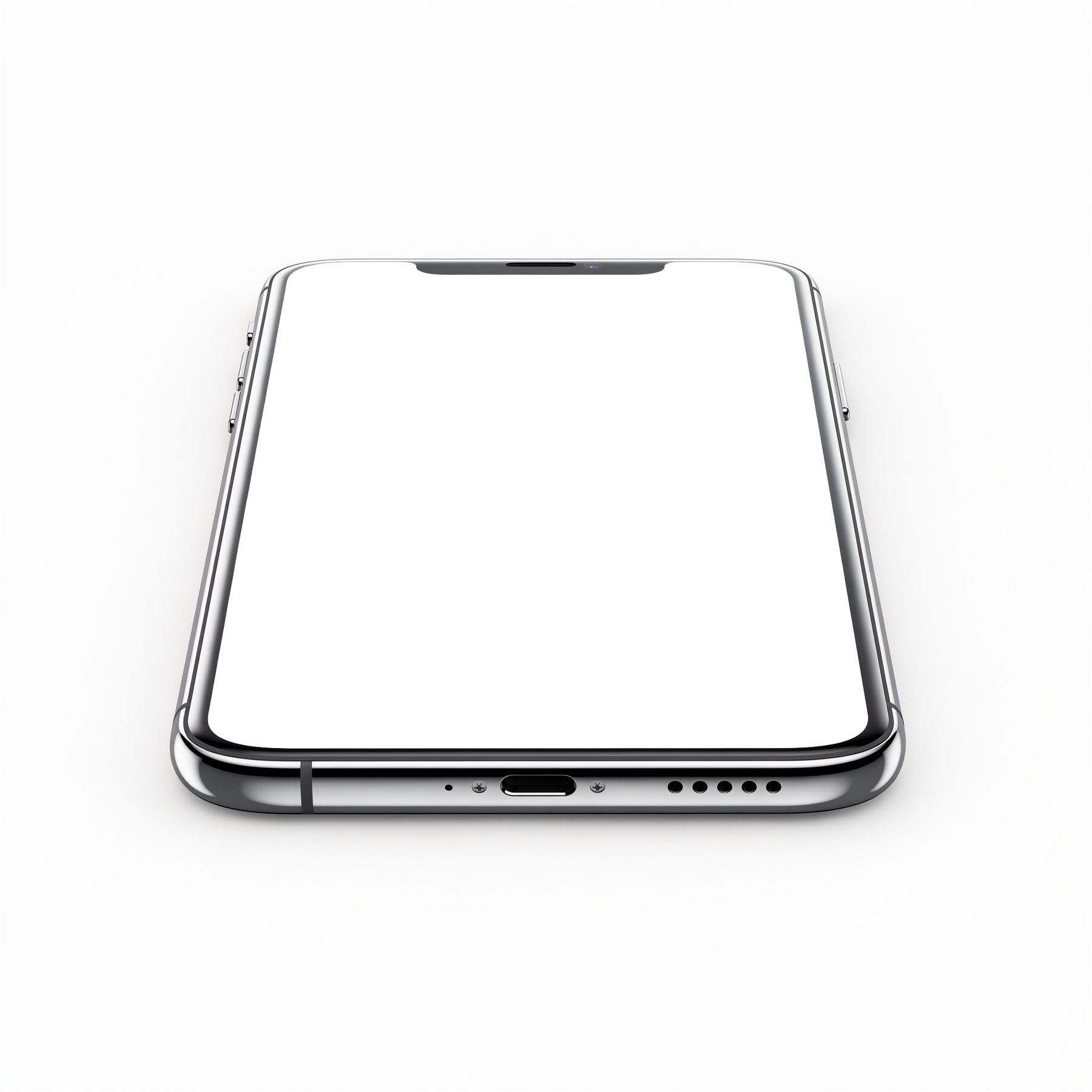 iPhone Mockup | Generic Side White Bg | bulkmockup PNG Template | Transparent Display | Commercial Use | MockupBulk