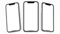 iPhone Mockup | Generic Stacked Three | High-Res PNG with Transparent Screen | Commercial Use | bulkmockup | MockupBulk