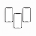 iPhone, Generic Stacked Three | Device Screen PNG | bulkmockup Template | For Portfolio & Showcase | MockupBulk