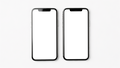 Generic Stacked Two iPhone Mockup | bulkmockup PNG Template | Transparent Display | Commercial Use | MockupBulk