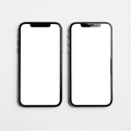 iPhone Mockup | Generic Stacked Two | PNG Mockup Template | bulkmockup | For App & Web Designers | MockupBulk