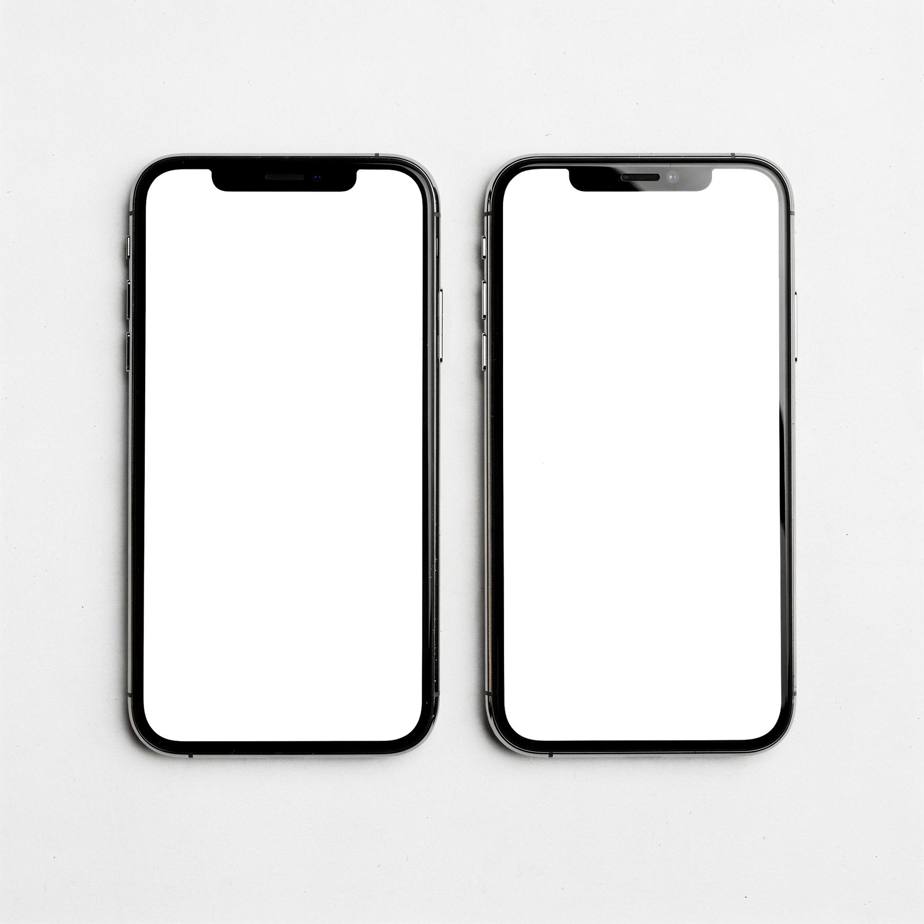 iPhone Mockup | Generic Stacked Two | PNG Mockup Template | bulkmockup | For App & Web Designers | MockupBulk