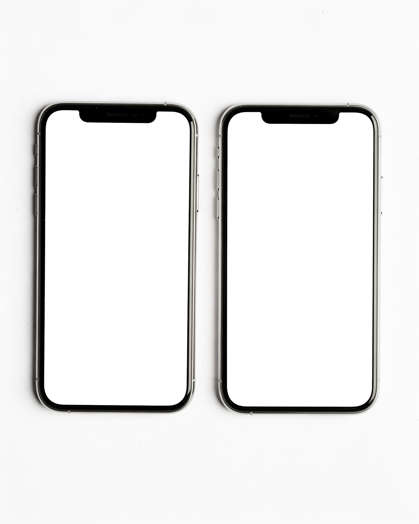 iPhone, Generic Stacked Two | Transparent Screen PNG Download | Commercial Licence | bulkmockup