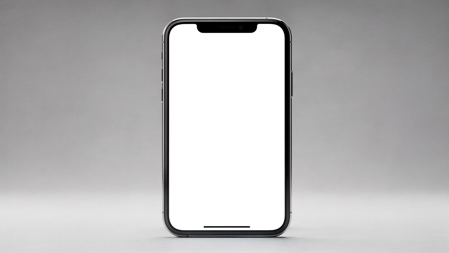 Generic Standing Gradient Bg iPhone Mockup | Device Screen PNG | bulkmockup Template | For Portfolio & Showcase | MockupBulk