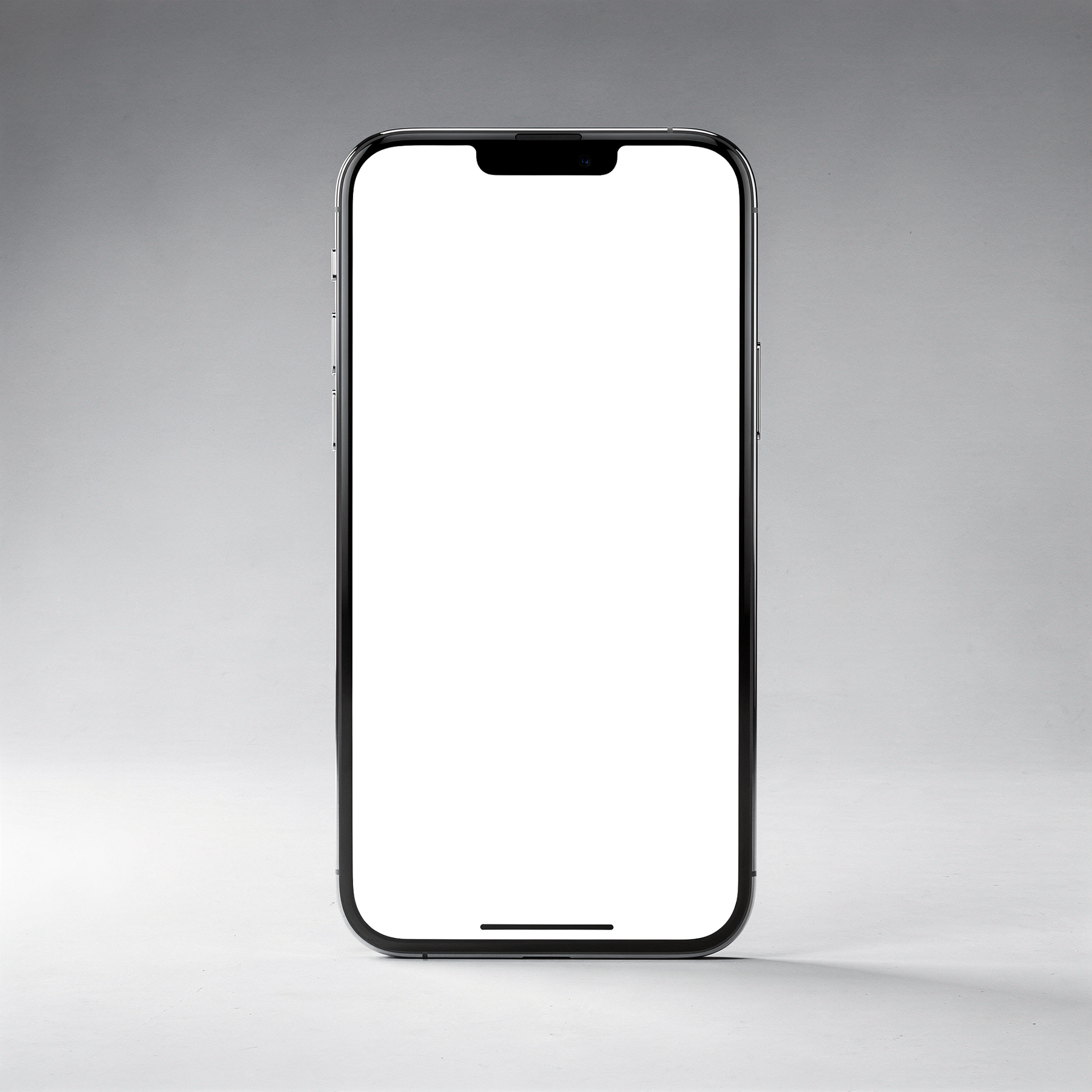 iPhone Mockup — Generic Standing Gradient Bg — Transparent Screen PNG Download | Commercial Licence | bulkmockup