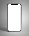 iPhone Mockup | Generic Standing Gradient Bg | Device Screen PNG | bulkmockup Template | For Portfolio & Showcase | MockupBulk