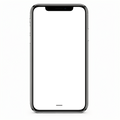 iPhone Mockup — Generic Standing White Bg — Transparent Screen PNG Download | Commercial Licence | bulkmockup