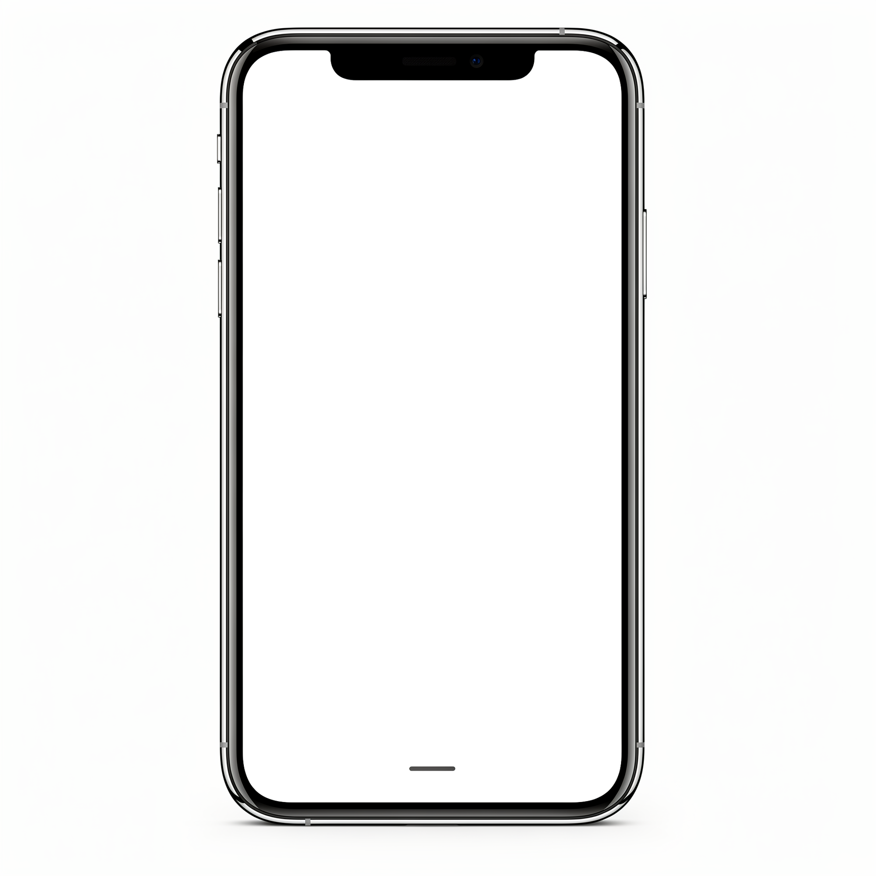 iPhone Mockup — Generic Standing White Bg — Transparent Screen PNG Download | Commercial Licence | bulkmockup