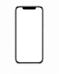 Generic Standing White Bg iPhone Mockup | PNG Mockup Template | bulkmockup | For App & Web Designers | MockupBulk