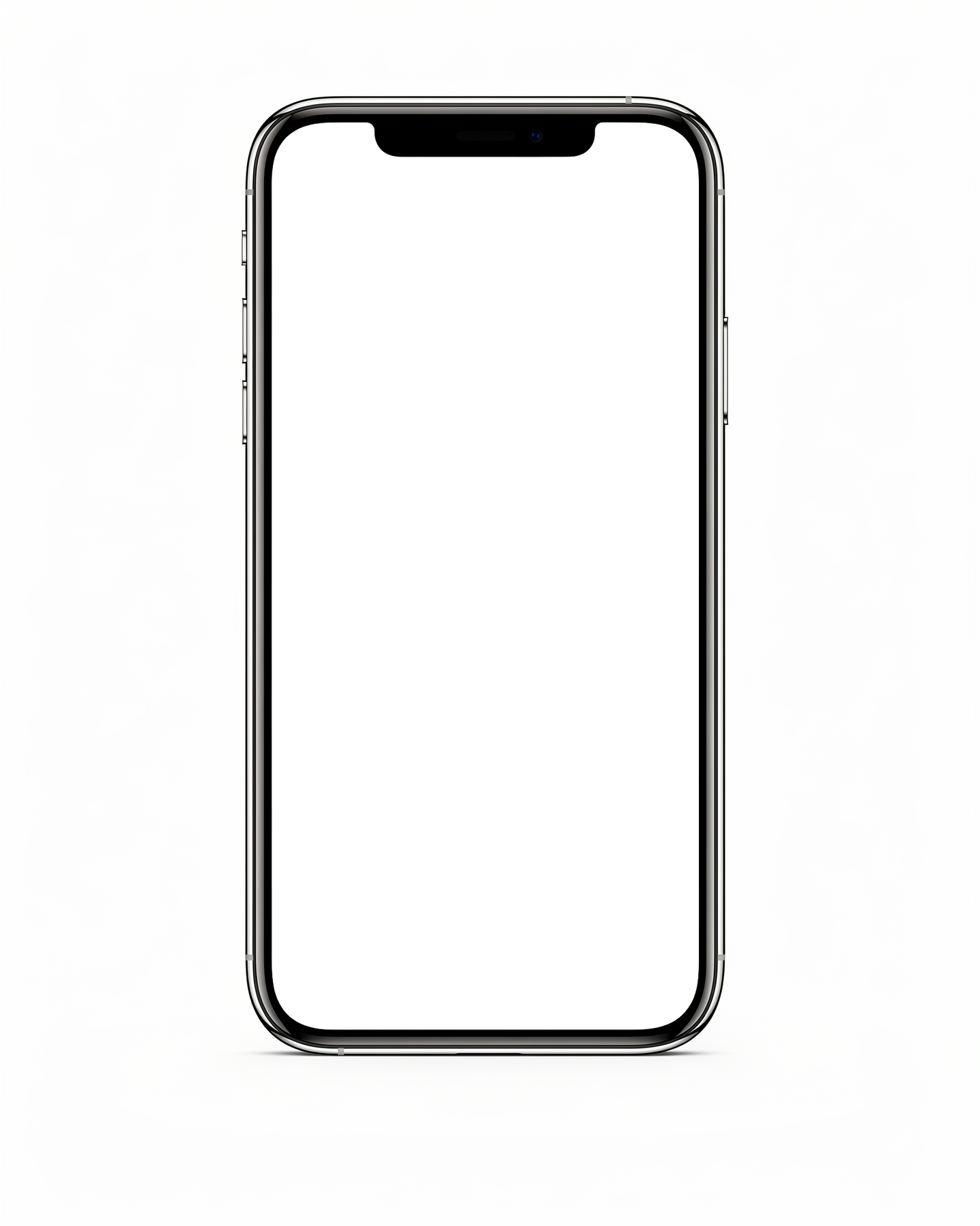 Generic Standing White Bg iPhone Mockup | PNG Mockup Template | bulkmockup | For App & Web Designers | MockupBulk