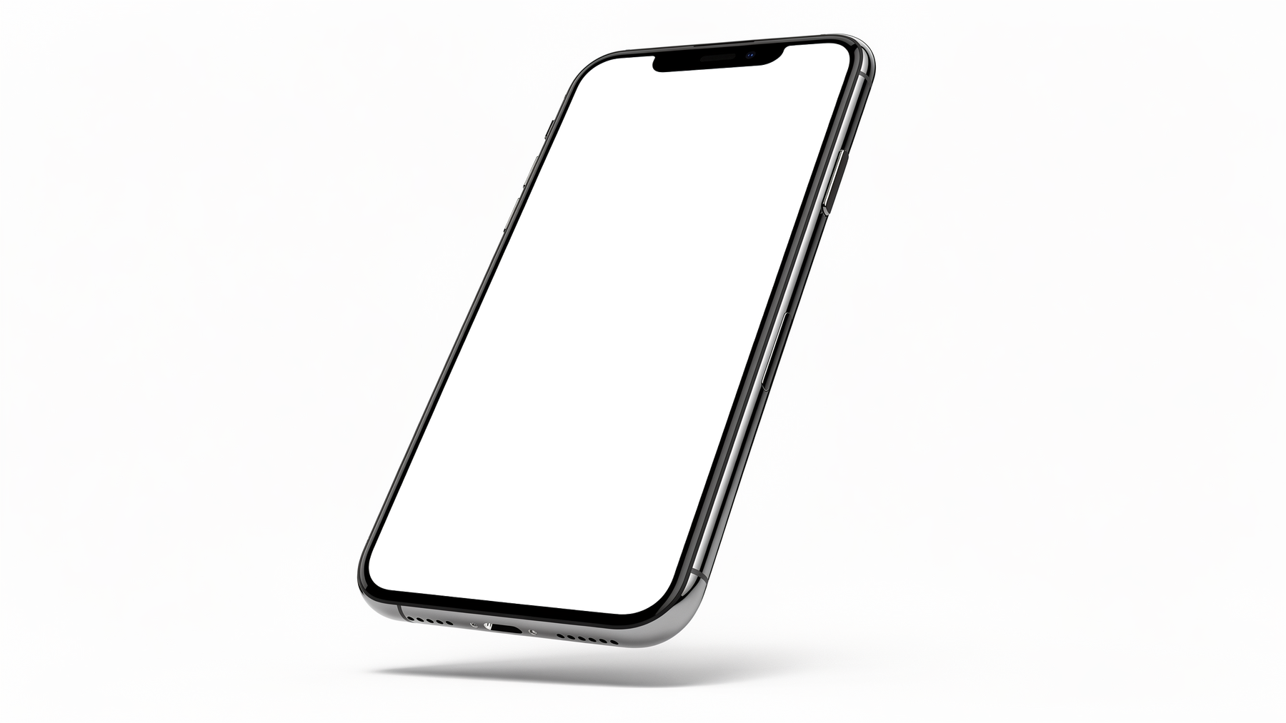 iPhone, Isolated Angle Three Quarter | bulkmockup PNG Template | Transparent Display | Commercial Use | MockupBulk